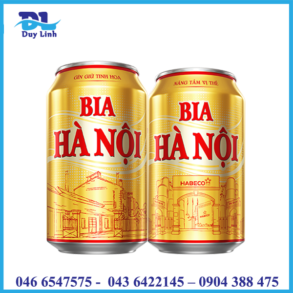 BIA LON HÀ NỘI LON 330ML - THÙNG 24 LON - Duy Linh