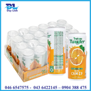 Nước cam ép twister tropicana lon 330ml